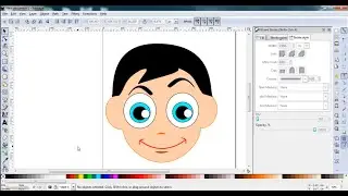 Inkscape Tutorial - How to make a simple cartoon face in Inkscape (Using Very Basic Tools)