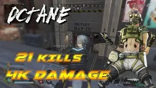21 kill 4k Damage with Octane | APEX Legends Funny Moments and Battle Daily Update