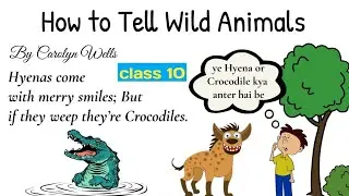 how to tell wild animals class 10 in hindi animation / how to tell wild animals poem class 10
