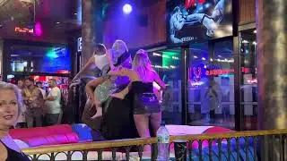 Granny Enjoying Bull Riding😅 #funny #fun #spain #benidorm #benidormbeach #granny