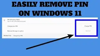 How to remove pin on windows 11 in 2022