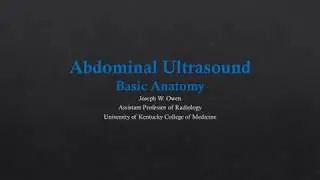 Abdominal US - Basic Anatomy