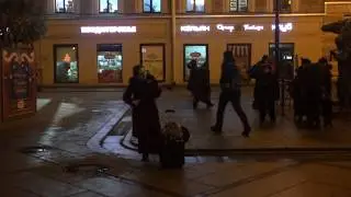 Нежная уличная скрипка на Васильевском острове