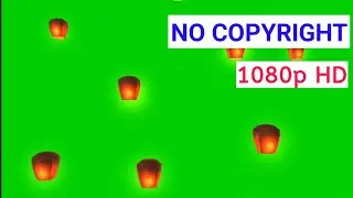 SKY LANTERN on GREEN SCREEN | FREE to USE