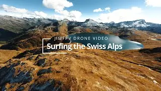 Narrow passage between rocks is an opportunity to test drone. FPV adventure in the alps