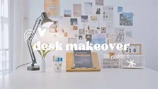 aesthetic desk makeover 🌷minimalist setup, aesthetic desk organization, ikea haul 🌿 