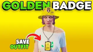 GTA 5 Online How to Get RARE Golden Badge (Movie Crew Member Badge) Save As Outfit!