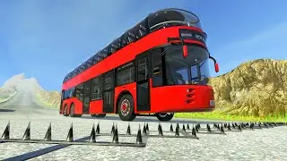 High Speed Spike Strip Crashes | BeamNG Drive Gameplay 