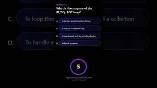 What is the purpose of the PL SQL FOR loop