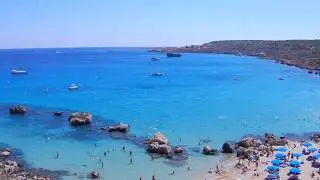 Cyprus Protaras Konnos Beach view Кипр Протарас пляж Коннос