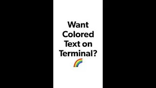 How to Get Colored Text and Background in terminal using 