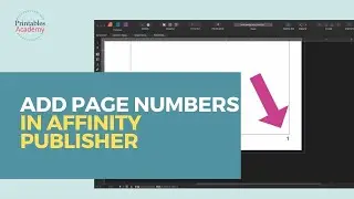 Automatic Page Numbering - Affinity Publisher