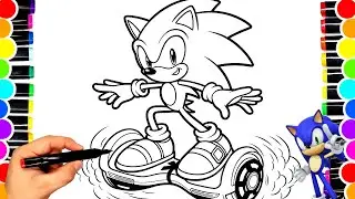 Sonic Coloring Pages NEW Sonic Team NEW Sonic in the movie 3 Tails, Knuckles, Amy Rose  COLORING 52