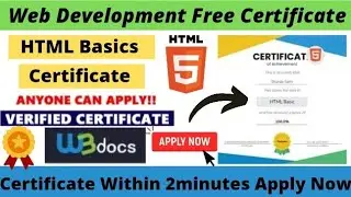 Web Development Free course With Certificate | HTML Basic Free Certificate
