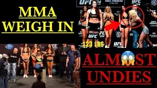 MMA WOMEN WEIGH IN ALMOST UNDIES