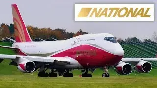 National Airlines Boeing 747-400(F) Departing Birmingham Airport ( BHX )
