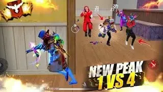 best ever solo vs squad in heroic loby 🥵 can I survive 😏 when whole squad rush on me 🤬