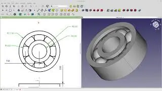 FreeCAD - TechDraw Bearing Quickie