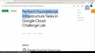 Perform Foundational Infrastructure Tasks in Google Cloud: Challenge Lab | Qwiklabs [GSP315]