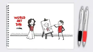 World art day drawing/world art day art/how to draw a world art day step by step
