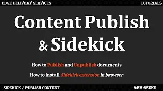 AEM Franklin #4 |  Publish Content and Sidekick in edge delivery Services (AEM Franklin)