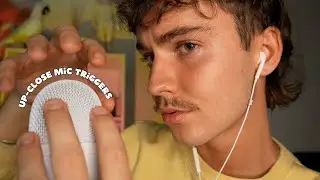 ASMR Up-Close Mouth Sounds, Hand Movements, Mic Rubbing +more