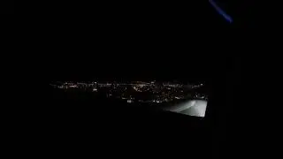 kota kinabalu view by night from airplane on 8 april 2024