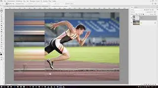 Как создать эффект бегущего человека или эффект шлейфа в Фотошоп