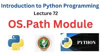 os.path Module in Python | File and Directory Path Handling |VTU Introduction to  Python Programming