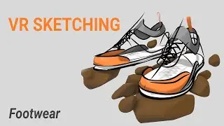 3d sketching a shoe in Gravity sketch