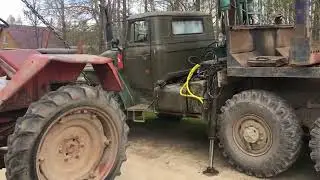 Урал лесовоз. Перевозка трактора и устранение мелких недостатков