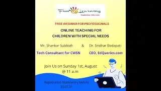 Webinar on Online Teaching for Children With Special Needs