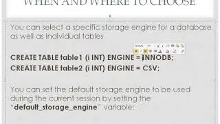 3. MySQL Storage Engines