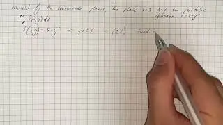Find the volume of the solid in the first octant bounded by the coordinate planes ... | Plainmath