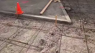 Veterans concrete,...progress @ confluence of elevations / directional drain slabs