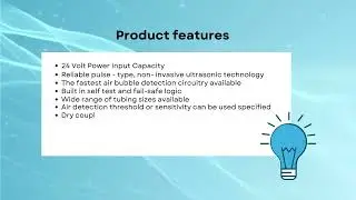 Introduction to our BD8 / BD9 Integral Ultrasonic Air-in-line, Air Bubble Detector