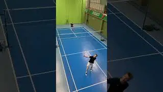 Training Badminton Match With Joakim Oldorff in Esport Center 