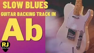 Slow Blues Guitar Backing Track in Ab