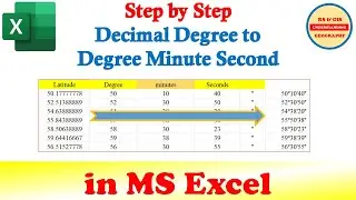 Step by Step Decimal Degree to Degree Minute Second in Excel || MS Excel || Part 1 ||
