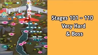 Burning Sky: Aircraft Combat Walkthrough stages 101 - 110 (Very Hard difficulty)