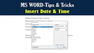 How to insert date and time in ms word | MS Word 2019 Tutorial