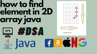 how to find element in 2D array java || binary search interview questions