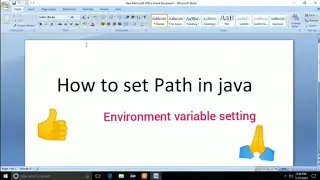 How to set path in java | JDK setting  (Java programming-06) 
