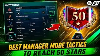 BEST TACTICS To Reach 50 Stars ⭐ In Manager Mode 🔥| Easy 50 ⭐ In Manager Mode