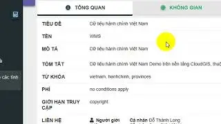 CloudGIS - Bước 3 - Cấu hình WebGIS Metadata