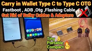 USB Type C to C OTG Cable Fits In Wallet , C to C  Charging Cable , Mobile To Mobile Charging Cable