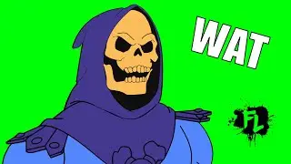 SKELETOR SAYS WAT -  Green Screen Free 4K download!