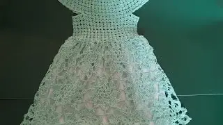 Ажурное платье цвета мяты на 2-3 годика  крючком / Knitting dress for girls