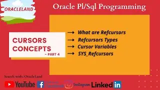 Oracle PL/SQL Tutorial For Beginners | Cursors in Oracle-Part 4 | Ref Cursors in Oracle with example
