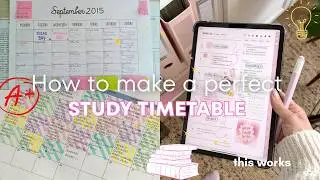 How to make the perfect STUDY TIMETABLE that actually works🖇️💌💕